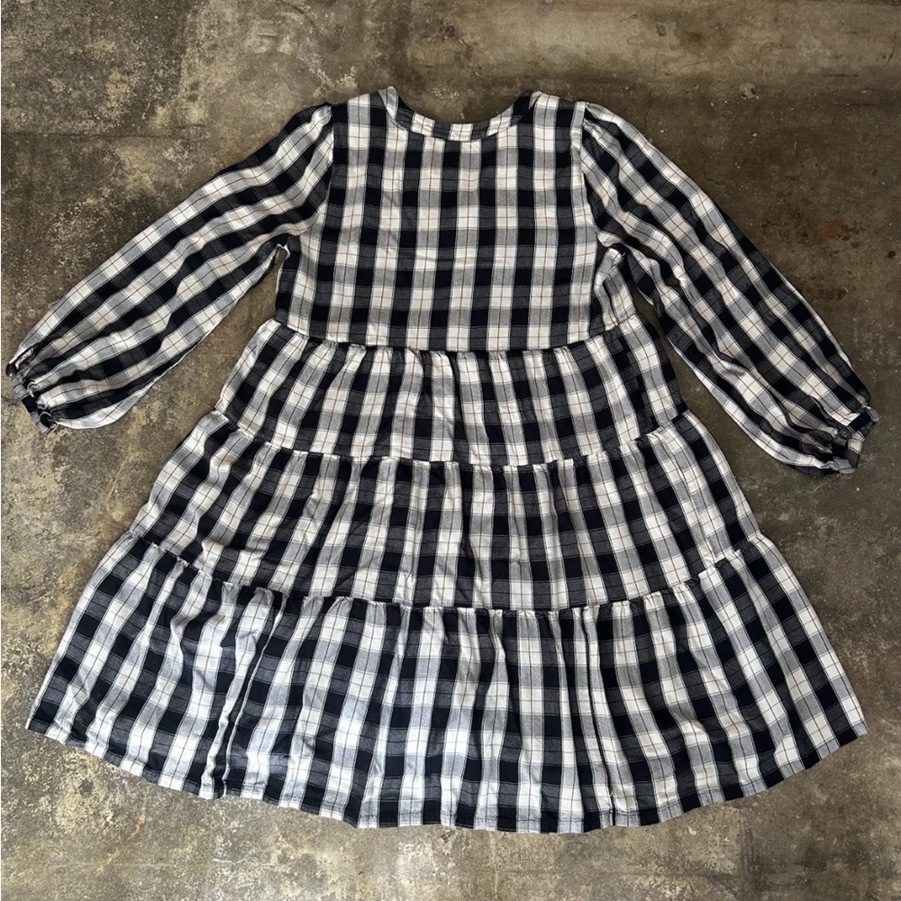 Maeve Black and White Plaid Midi Dress - Picture 12 of 14